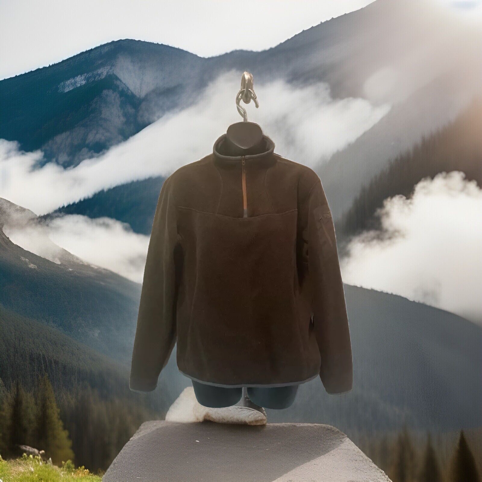 Arc'teryx Maglione Donna Kodiak Marrone Quarto Zip Large