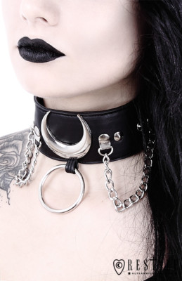 GlamRays Collana Choker A Stella Gotica Punk, Regolabile, Per Uomo E Donna, Stile Rock Roll, Nero