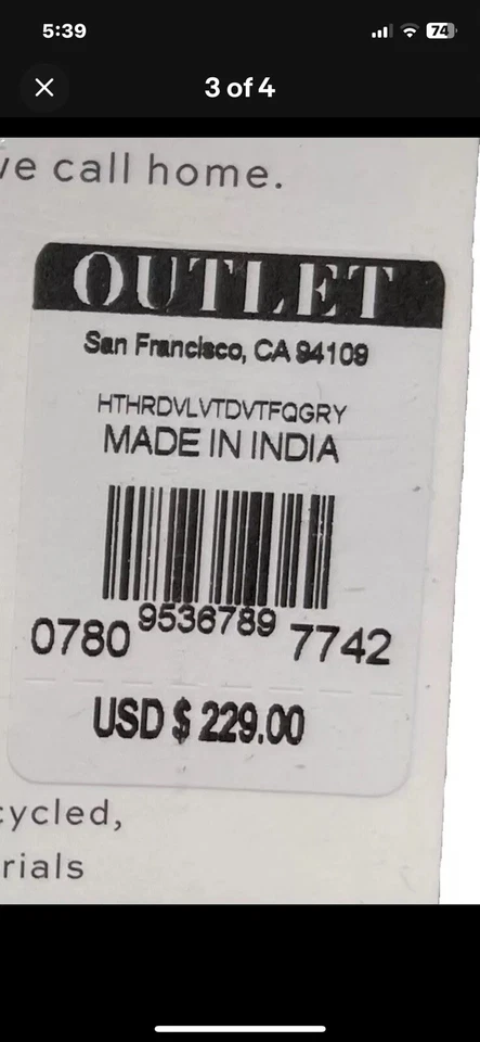 Pottery Barn Hudson Velvet Duvet Cover Full/Queen Gray Heathered NWT $229 Luxury - Image 3 of 4