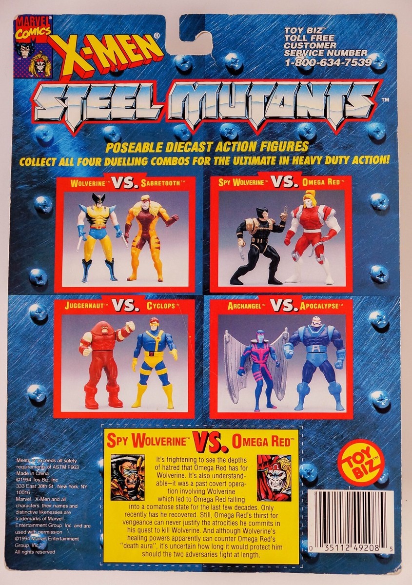 X-Men Steel Mutants Spy Wolverine vs Omega Red Toy Biz Figure Set