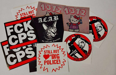 50x All Cats Are Beautiful 1312 FCK CPS Still not loving police Aufkleber mix