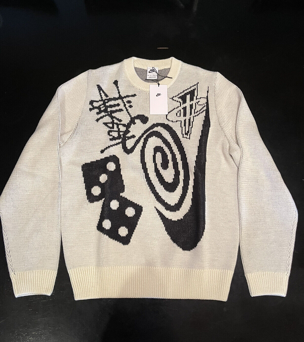 Stussy Nike Icon Knit Sweater Natural XL