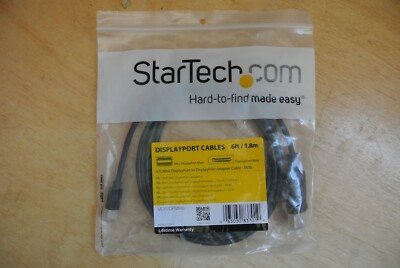 STARTECH MINI DISPLAYPORT TO DISPLAYPORT 6' MALE TO MALE CABLE MDP2DPMM6 NEW