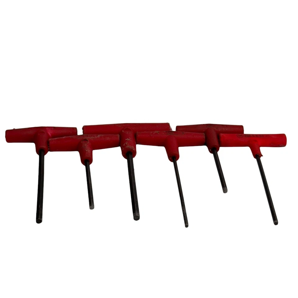 Lot of 6 Allen 7/32" , 3/16" , 1/4" , 9/64" , 3/16" , 5/32" T-Handle Hex Keys - Image 2 of 4