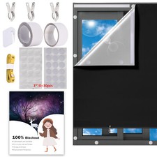 LazBlinds 100 Blackout Door Curtain, No Tools No Drill Cordless Blinds for
