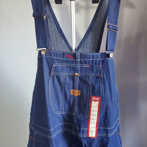 Red Kap Men's Denim Bib Overall 48X32 - Picture 6 of 13