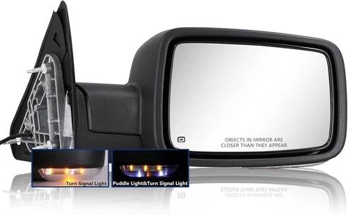 Right/Passenger For 2013-2019 Dodge Ram 1500 Manual Fold + Heated Power Mirror