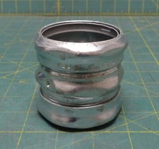 2" Crouse Hinds Thin Wall EMT Conduit Compression Coupling, Zinc Plated Steel