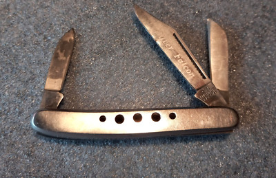 3 Blade Knife C.I. Silver Falcon ~ 440 SS ~ 592 Japan