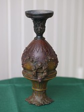 zabytkowa STOPKA LAMPY około 1880 roku, wysokość 24 cm, waga 900 gramów, prawdopodobnie brąz