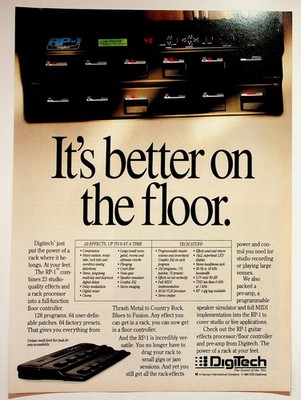 Digitech RP-1 Floor Controller Print Advertisement 8x11 1992 Vintage
