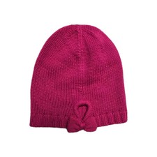 NWT 48 KATE SPADE NEW YORK Gathered Bow Beanie Hat KS1000023C Fuchsia Pink