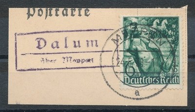 868123) DR Briefstück mit Landpoststpl. Dalum über Meppen 
