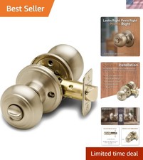 Colonial Privacy Interior Door Knob   ANSI Grade-3 Certified, Modern Heavy Du...