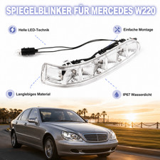 Spiegelblinker Weiss Außenspiegel Links für Mercedes Benz S-Klass W220 02-06