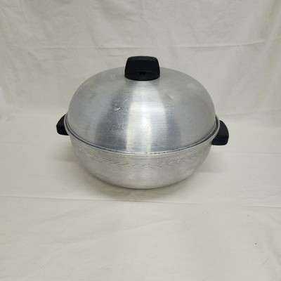 West Bend Aluminum 3 Piece Serving Oven Bun Bread Warmer Vintage