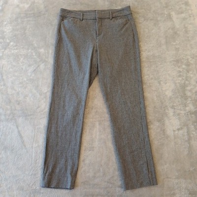 Old Navy Pixie Skinny Ankle Pants Womens Size 6 Gray Black Houndstooth Pockets