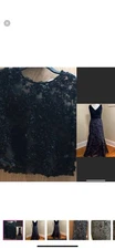 2 pcs Black Maxi formal dress , size 8 Pettit, Ignite Evening w lace jacket