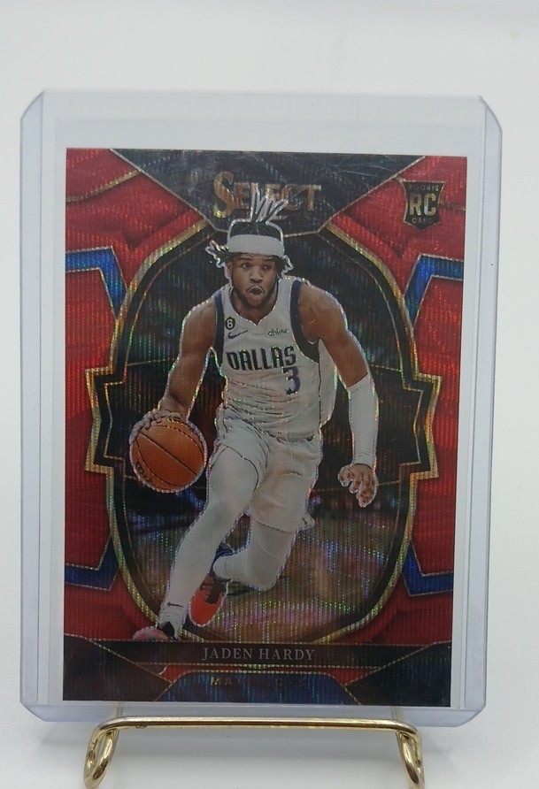 2022-23 Panini Select - Concourse Jaden Hardy #80 Red Wave Prizm (RC)