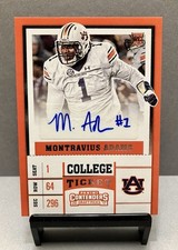 2017 MONTRAVIUS ADAMS Contenders Draft Picks College Ticket RC Auto Card# 262