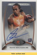 2012 Topps Platinum Rookie Refractor Auto Travis Benjamin #166 Auto READ 0c6