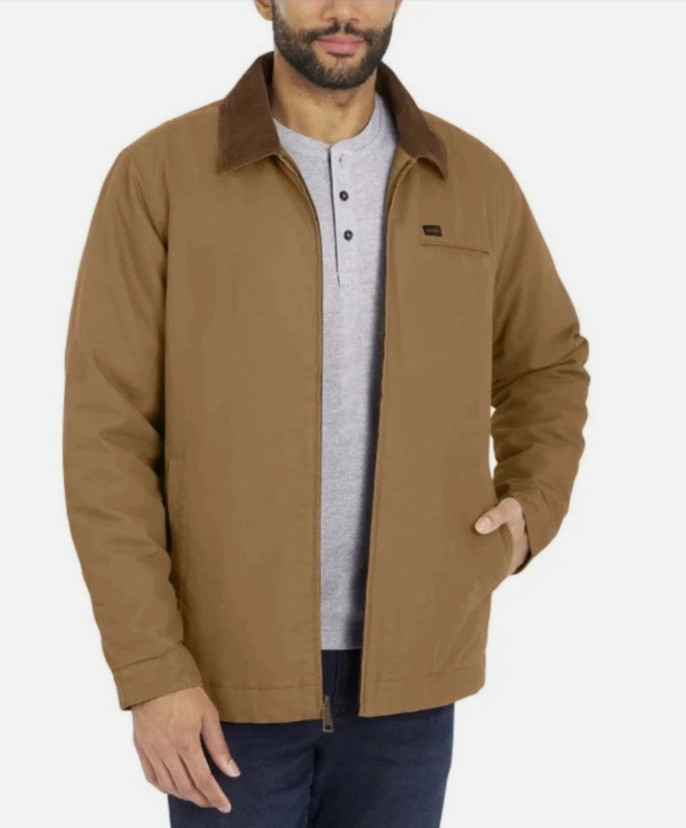 Wrangler Men&rsquo;s Canvas Work Jacket Quilted Lining Corduroy 