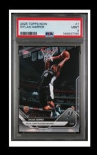 Dylan Harper Rookie RC 2025-26 Topps Now #7 Spurs NBA Debut PSA 9 