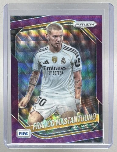 Franco Mastantuono 2025 Panini Prizm FIFA #194 Purple Wave /49