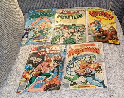 1970s 80s Vintage Lot of 5 DC Superhero Comic Books Readers SH1