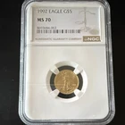 Gold American Eagle 1992 Certified Coin 1/10 oz MS 70 NGC 8693684-002