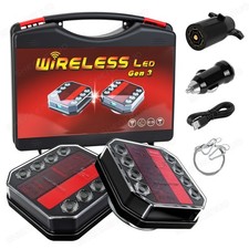 2X Wireless Magnetic Trailer Lights   Rechargeable LED TailLight Kit For Trailer