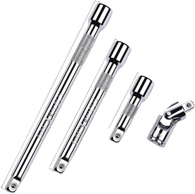 4PCS 1/4 Inch Socket Extension Bar Set Quarter Inch Drive Socket Extension Set