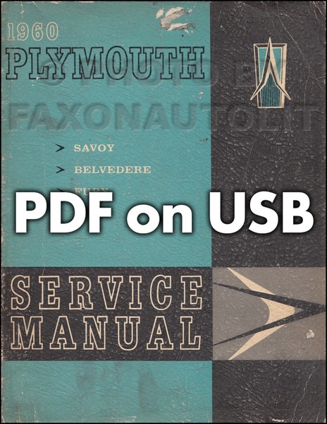 1960-1961 Plymouth Werkstatthandbuch Pdf Auf Usb-Flash-Laufwerk Reparaturservice-image