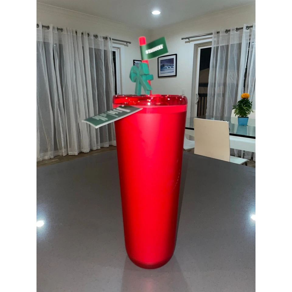 SECRETO Starbucks Navidad 2025 SELECCIONAR LANZAMIENTO LIMITADO 24OZ arco vaso pajita  Foto 2 de 4