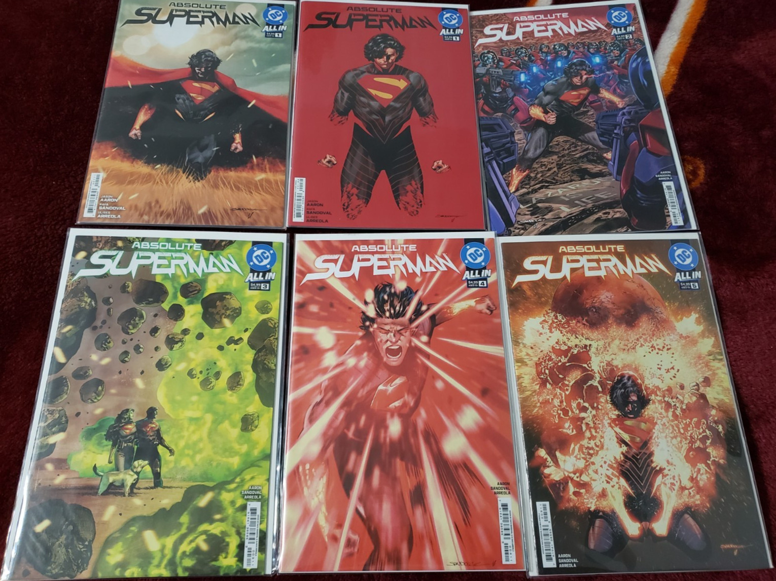 Absolute Superman 1-5 1 (2) 2 3 4 5 Cover A run Set lot 1st Print and a 2nd #1