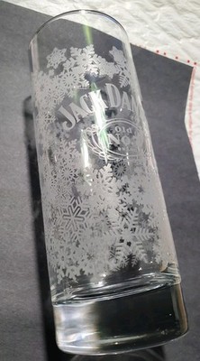 Jack Daniels Old No. 7 Etched Christmas Snowflake 6'' Highball Glass - Mint  10oz