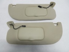 2003-2011 Lincoln Town Car Sun Visor Shade Set Pair Tan Beige Lighted Homelink