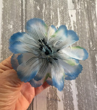 Antique Vintage Millinery Silk Flower Blue Color