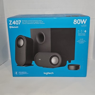 Logitech Z407 2.1 Bluetooth Computer Speaker System, Wireless Control 80 WATTS