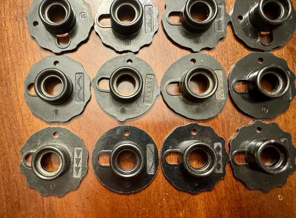 Juego de 13 discos de costura vintage de levas para cantante 403 401 Foto 2 de 4