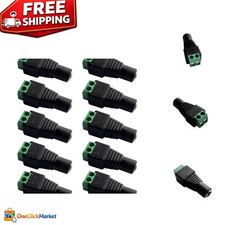 10-Pack 2.1 x 5.5mm Female DC Power Jack Connectors for CCTV  LED Lighting