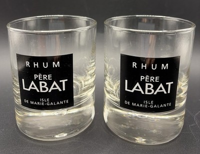 2 Pere Labat 6 Oz Rhum/Agricole Punch Glasses, Isle De Marie-Galante, Guadeloupe