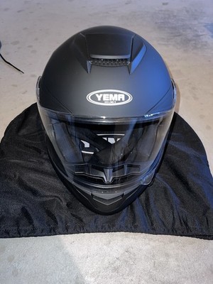 YEMA Full Face Motorcycle Helmet   DOT Approved YM-831 XXL Mat Black