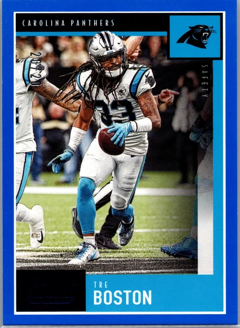 2020 Score #265 Tre Boston Blue #/20 Panthers Buchstütze SP