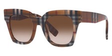 Burberry Woman Sunglasses BE4364 396713 49mm Brown Check - Brown Lens - NEW