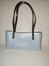 Vintage Y2K Light Blue Patent Beijo Purse Shoulder Clutch Retro