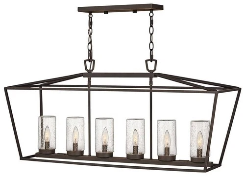 Alford Place 40"W Bronze 6-Light Outdoor Island Chandelier - Picture 2 of 10
