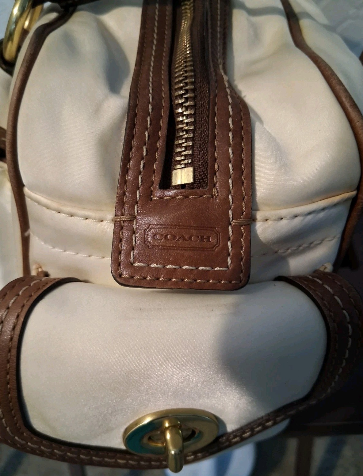 Vintage Coach Legacy Turnlock Satchel Bag, HTF, Rare image 6