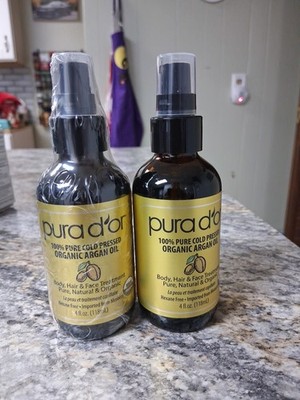Pura Dor Organic Argan Oil Body, Hair & Face Treatment 4oz/118ml