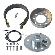 4" Drum Brake Band Pin with 65" Cable for Go Kart 1" Bore  1/4" Keyway for